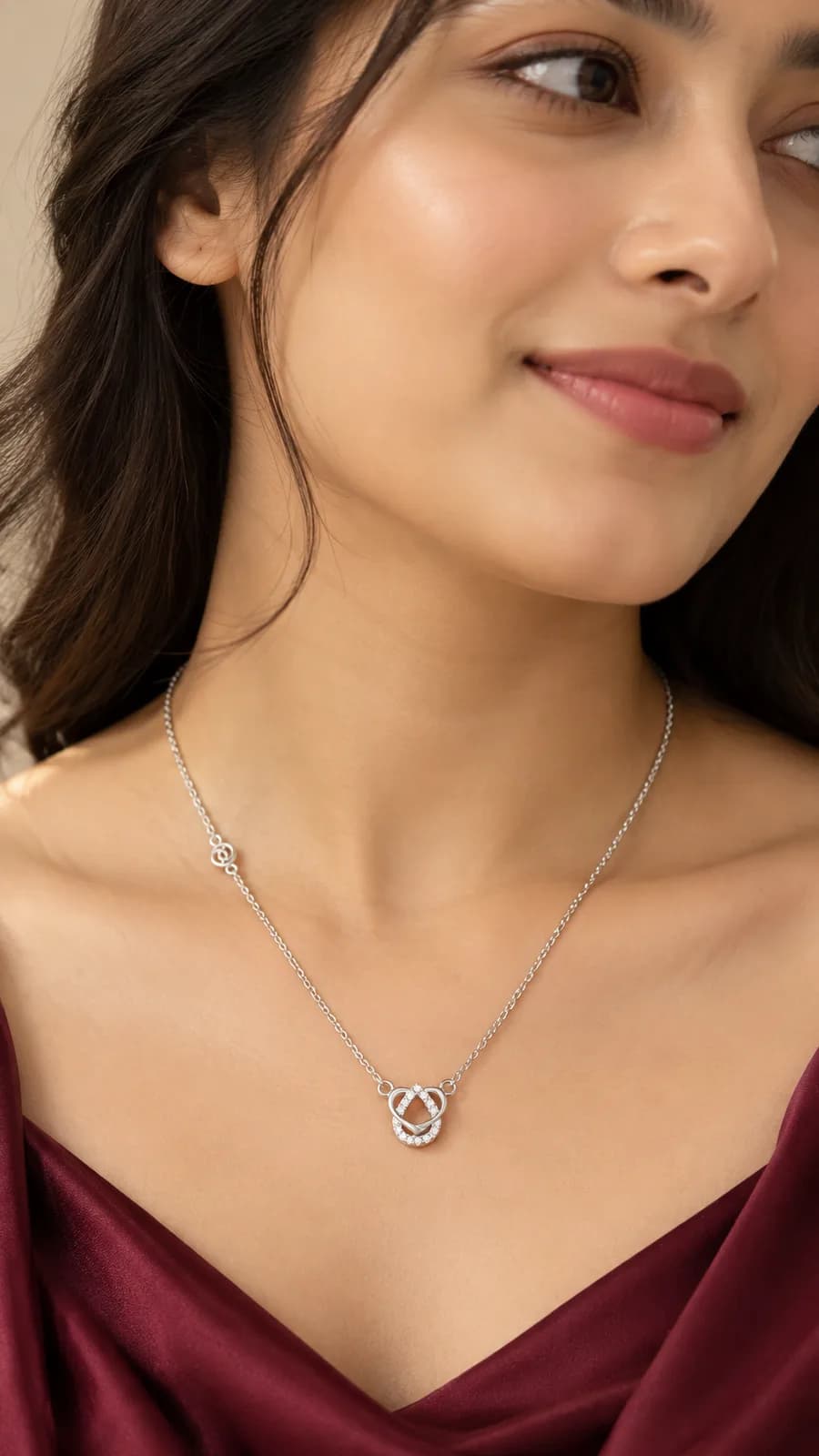 Silver Elegant Heart pandent chain