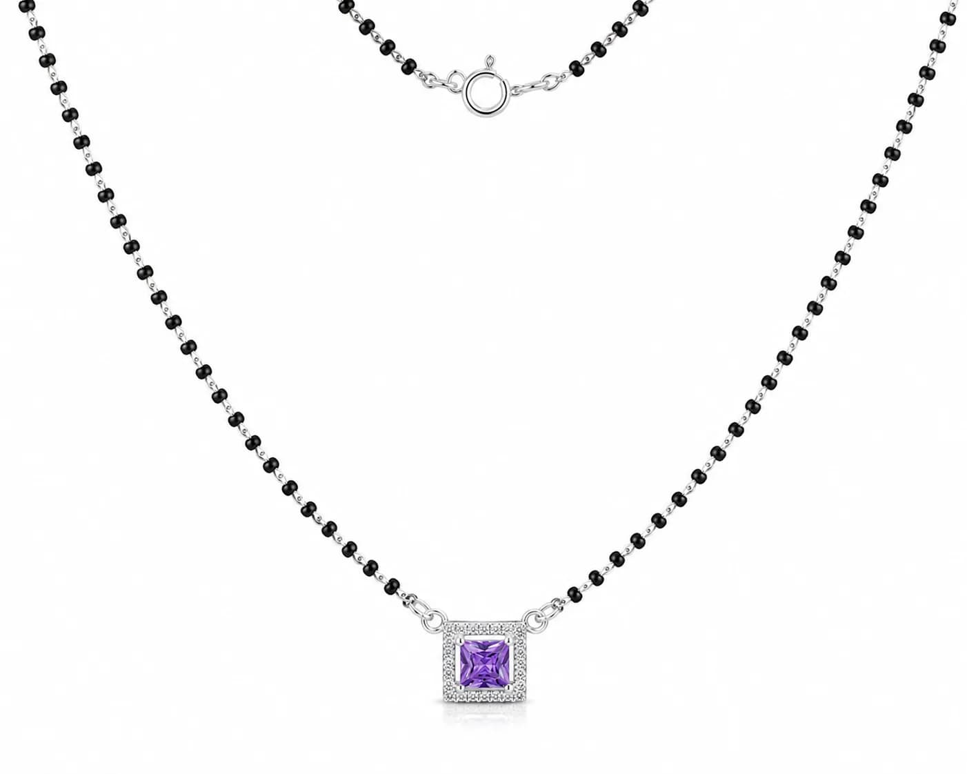 Royal Amethyst Square-Cut Mangalsutra