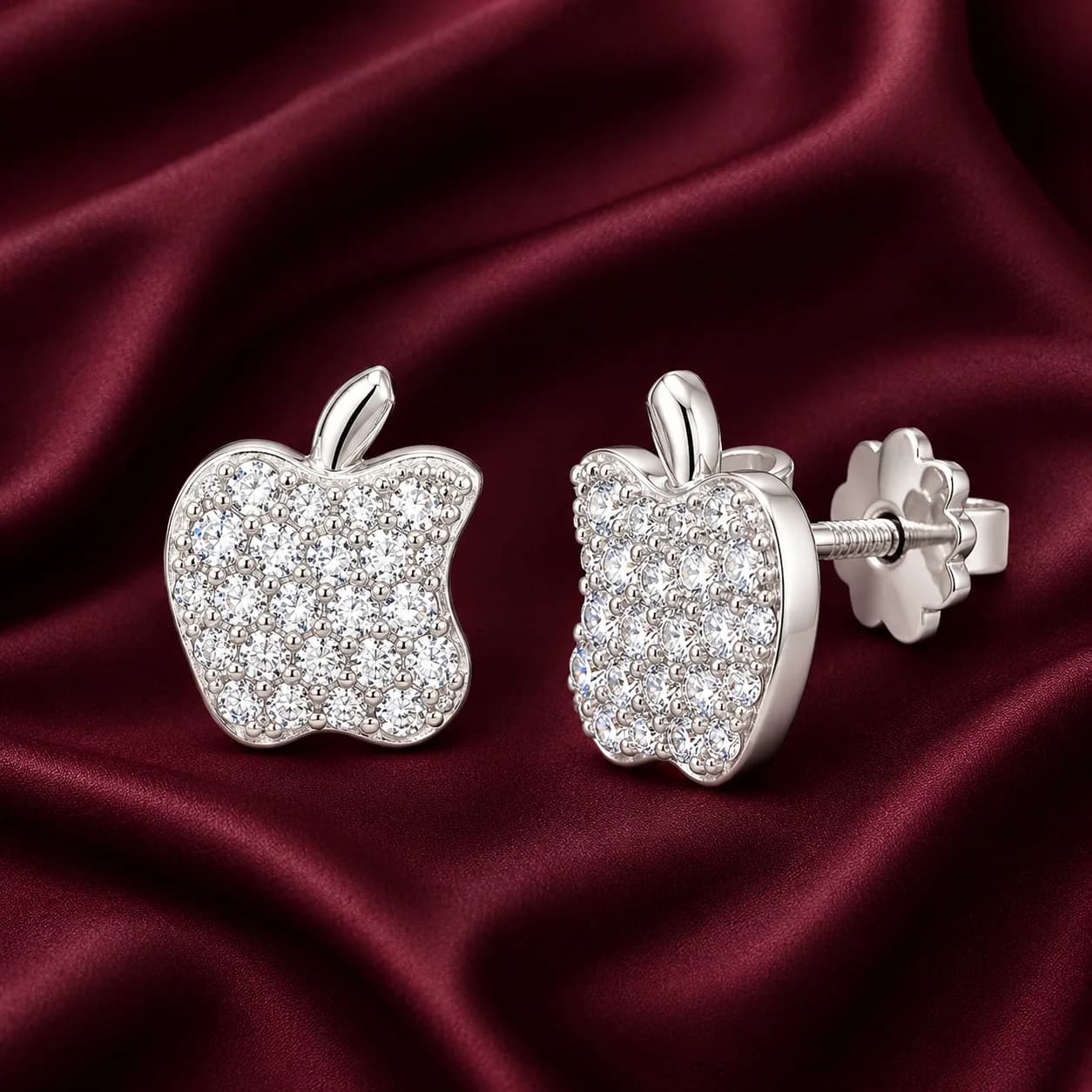 Apple Silver Stud
