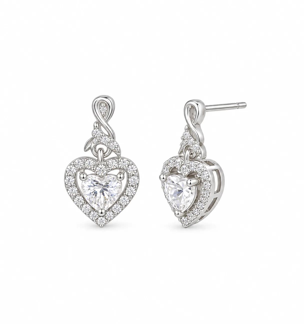 Silver Heart Earring