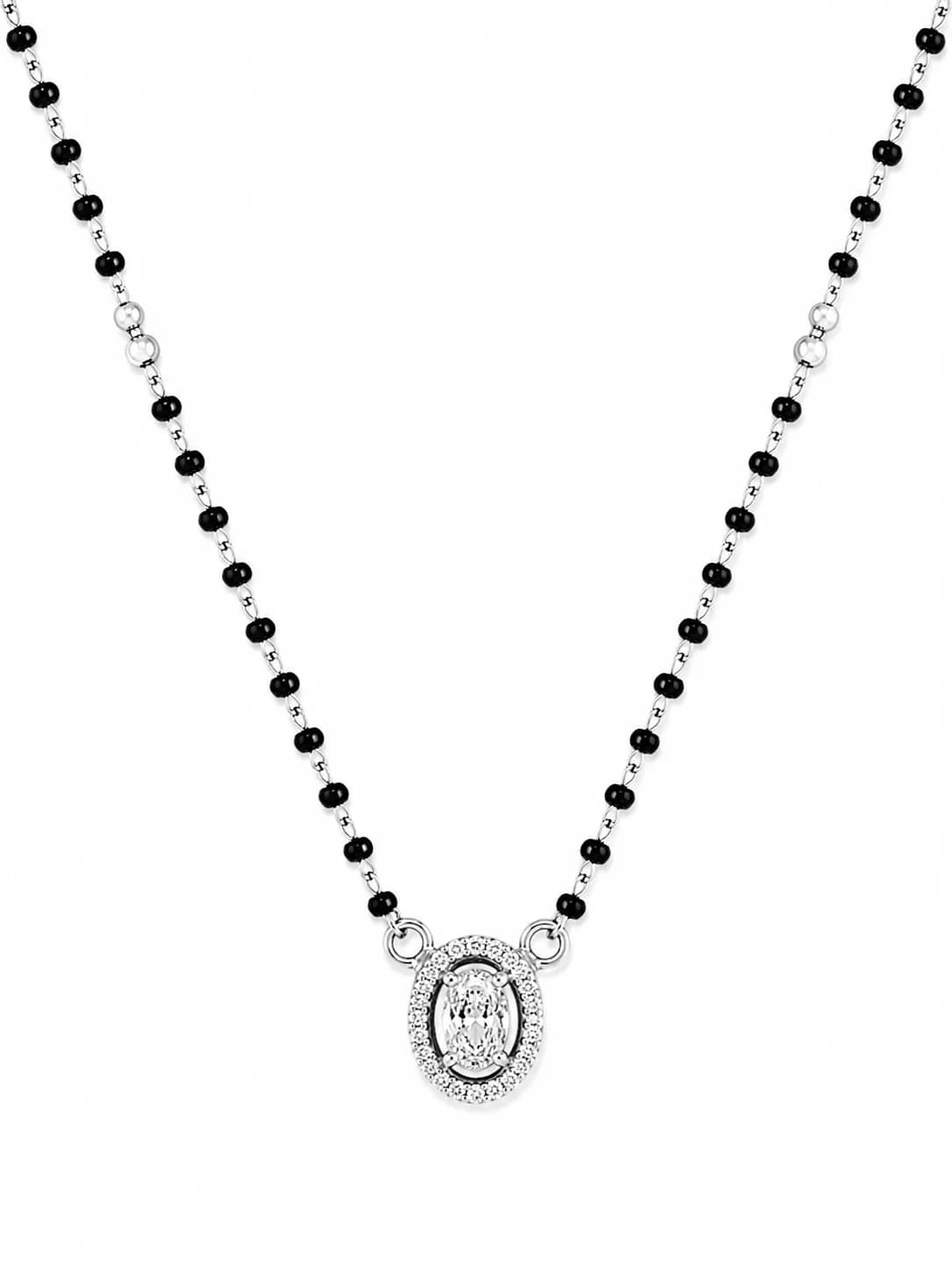 Oval Radiance 925 Sterling Silver Mangalsutra
