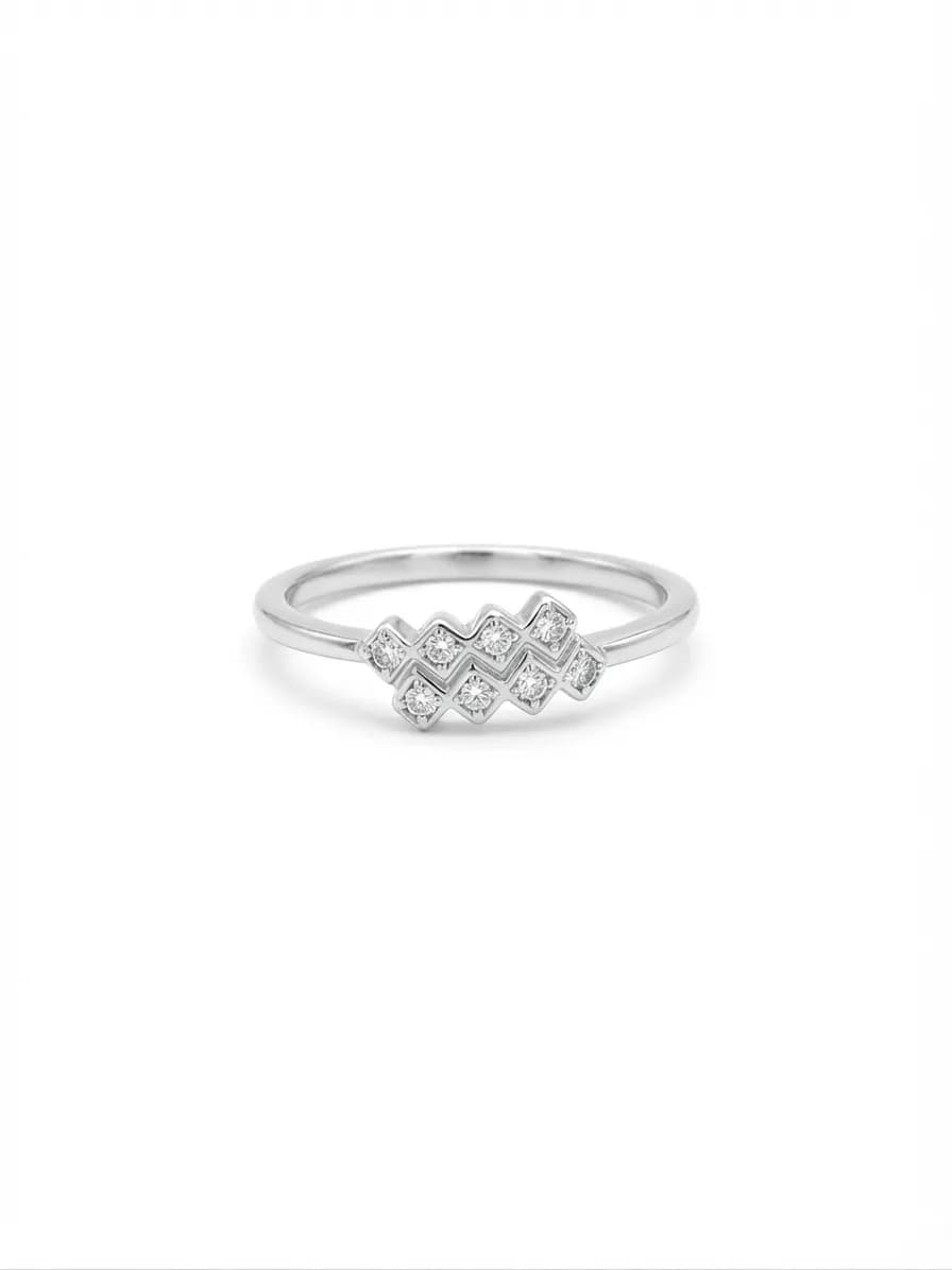 Celestial Chevron Cascade Ring