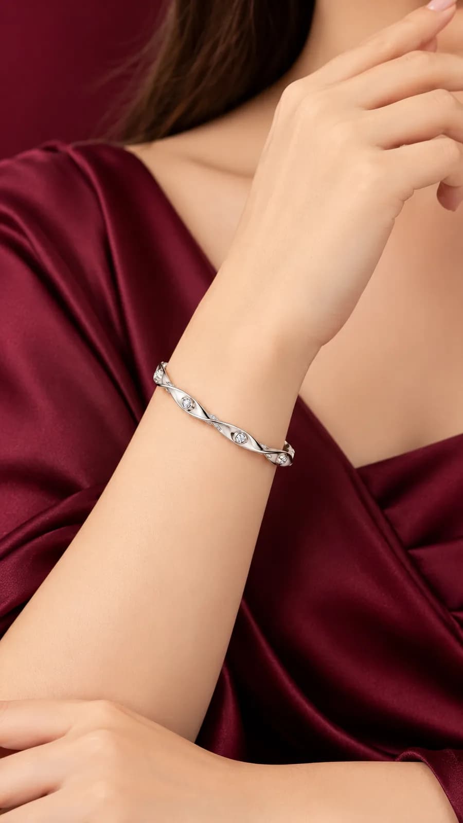 Silver Twisted bangles