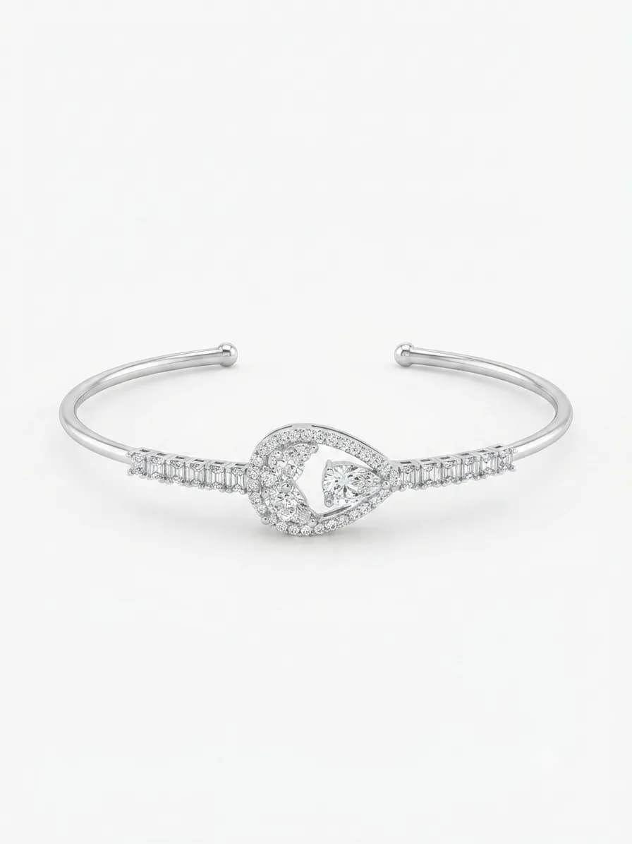 Celeste Twin Teardrop Cuff Bangle