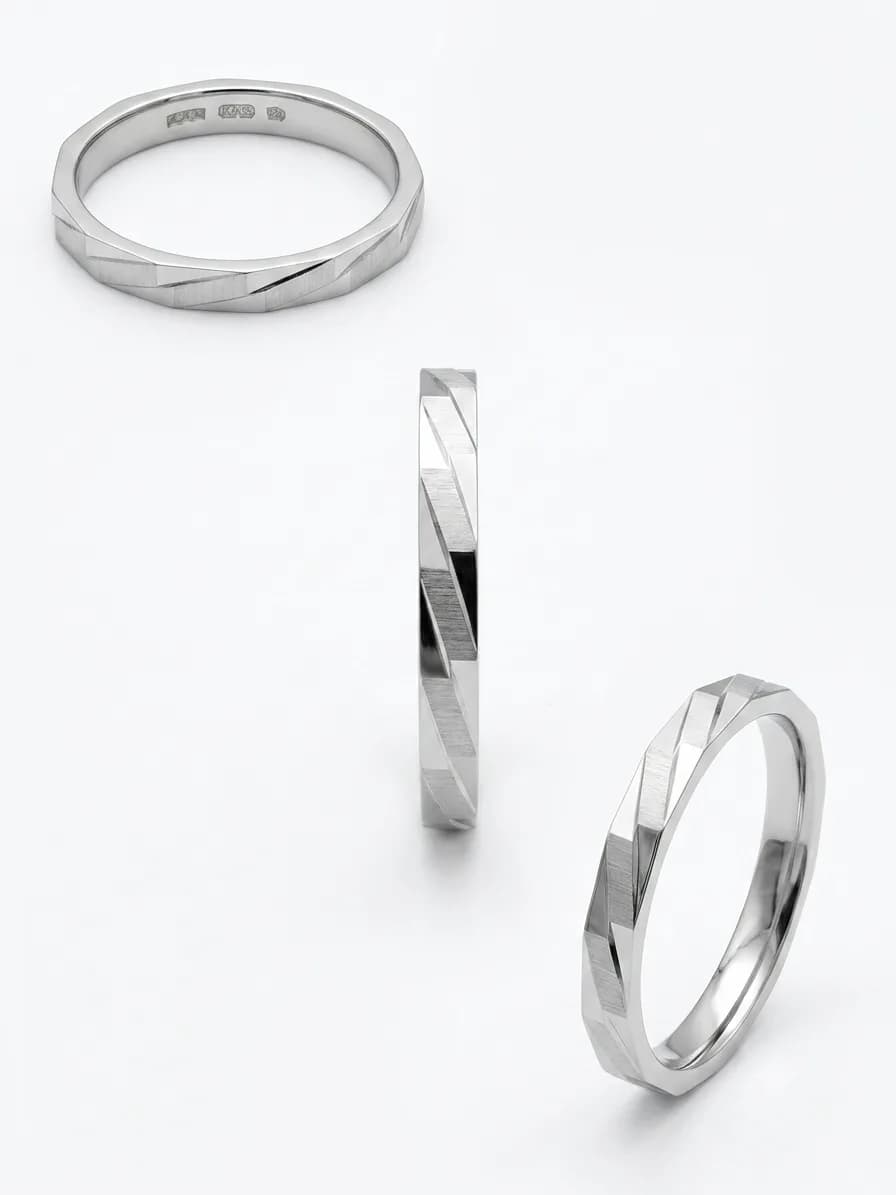 Silver Geometric Ring