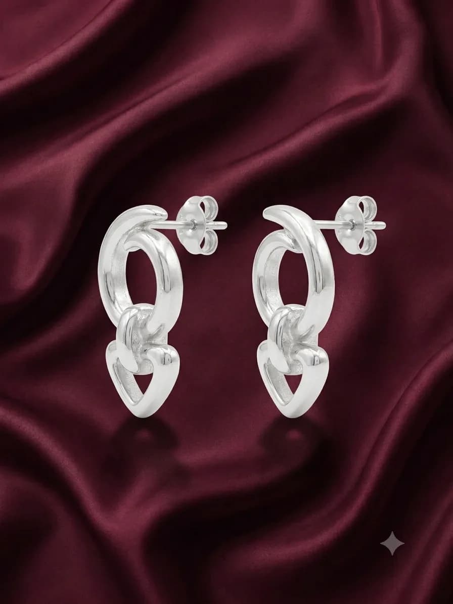 Interlocking Love-Link Earrings