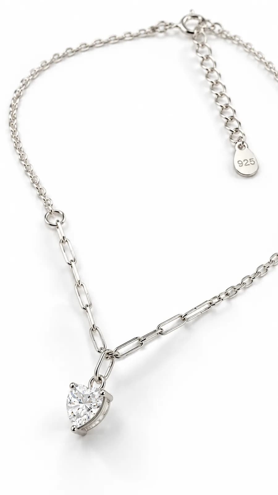Silver Heart Link