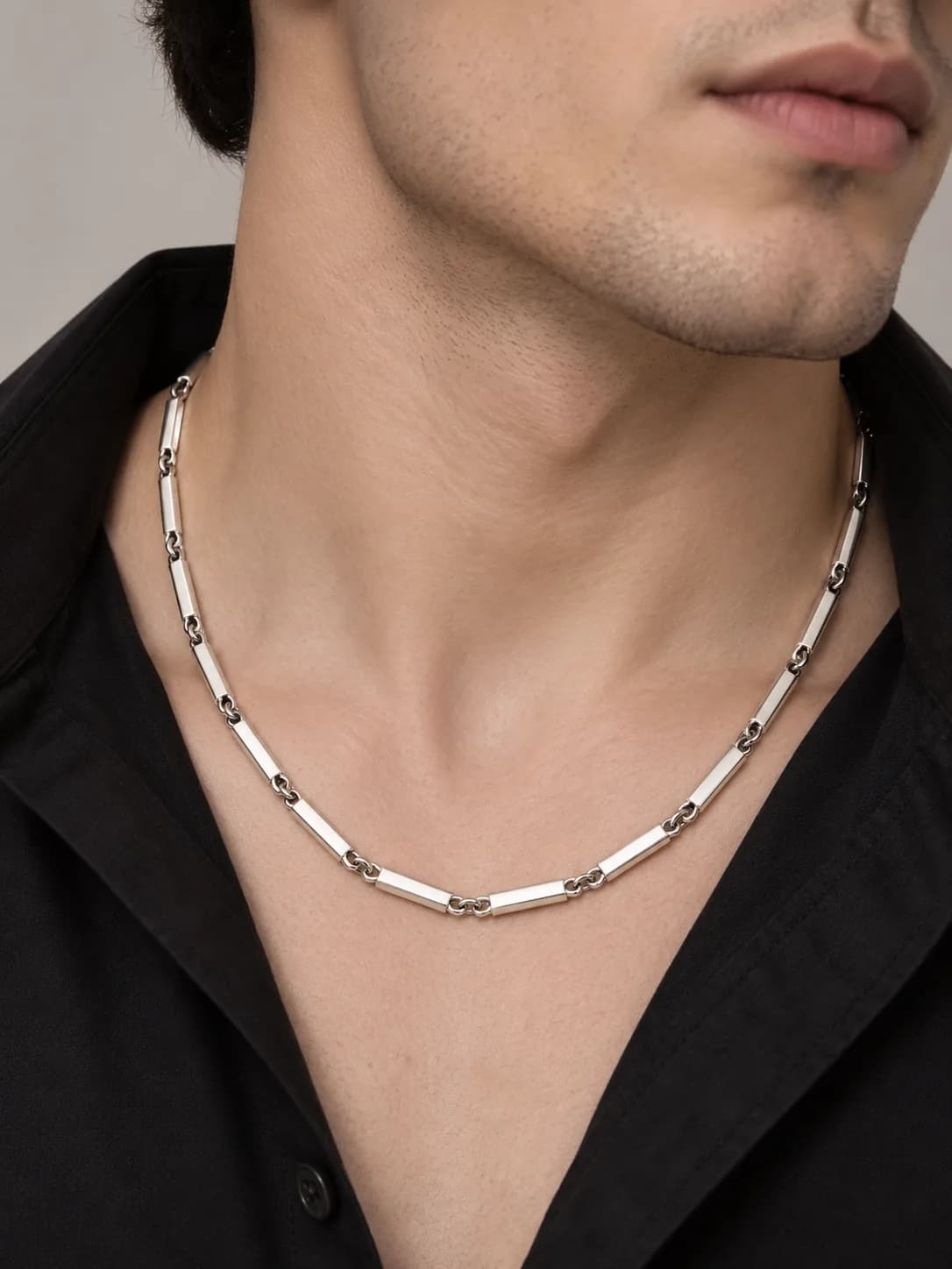 Sterling Bar Link Chain