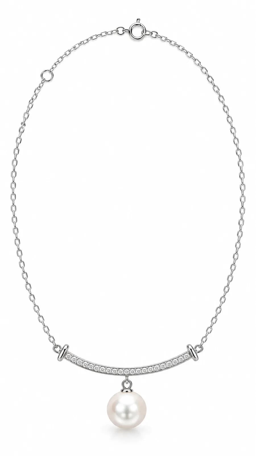 Silver Pearl Pendant chain