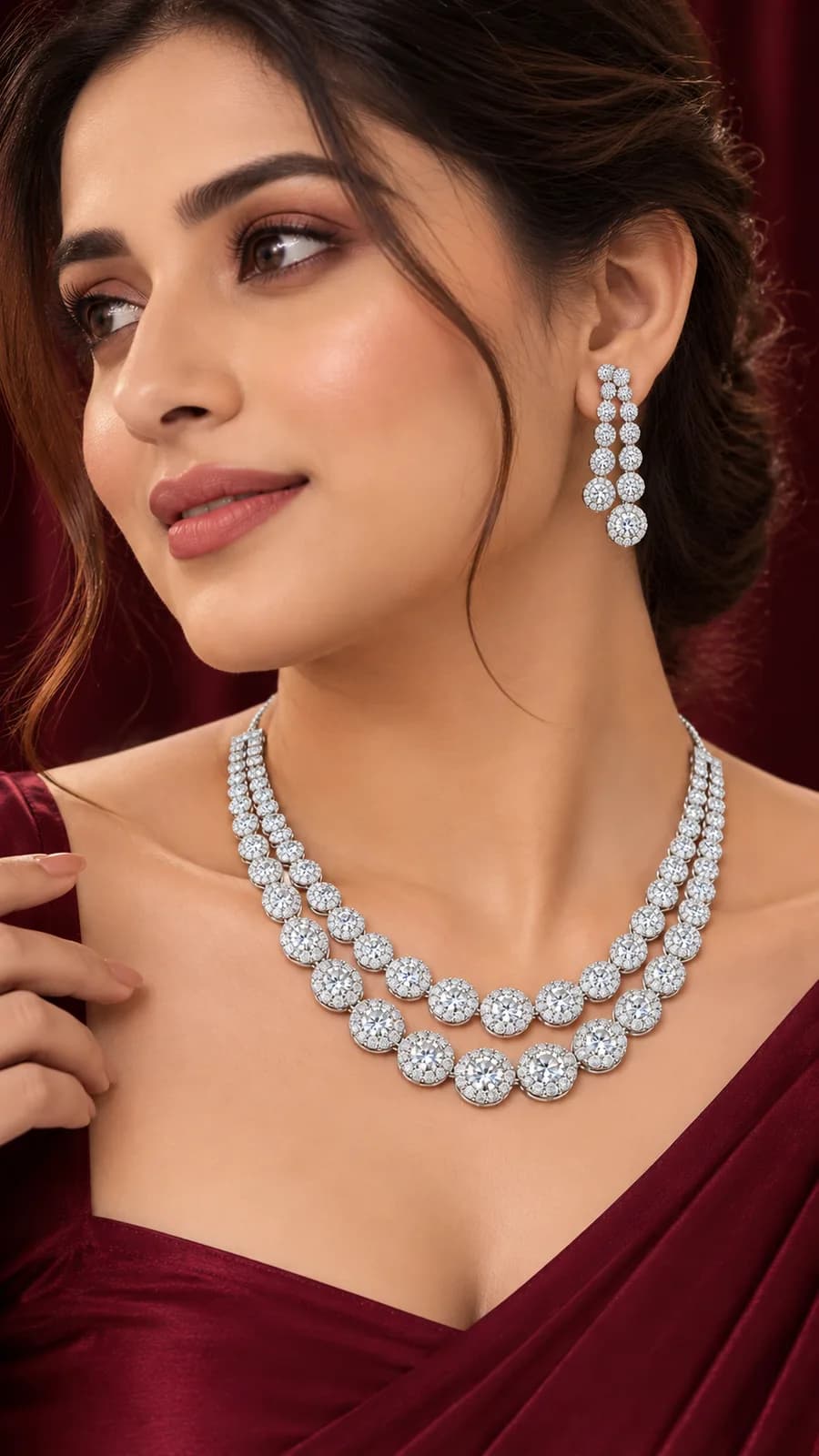Regal Radiance Crystal Jewellery Set