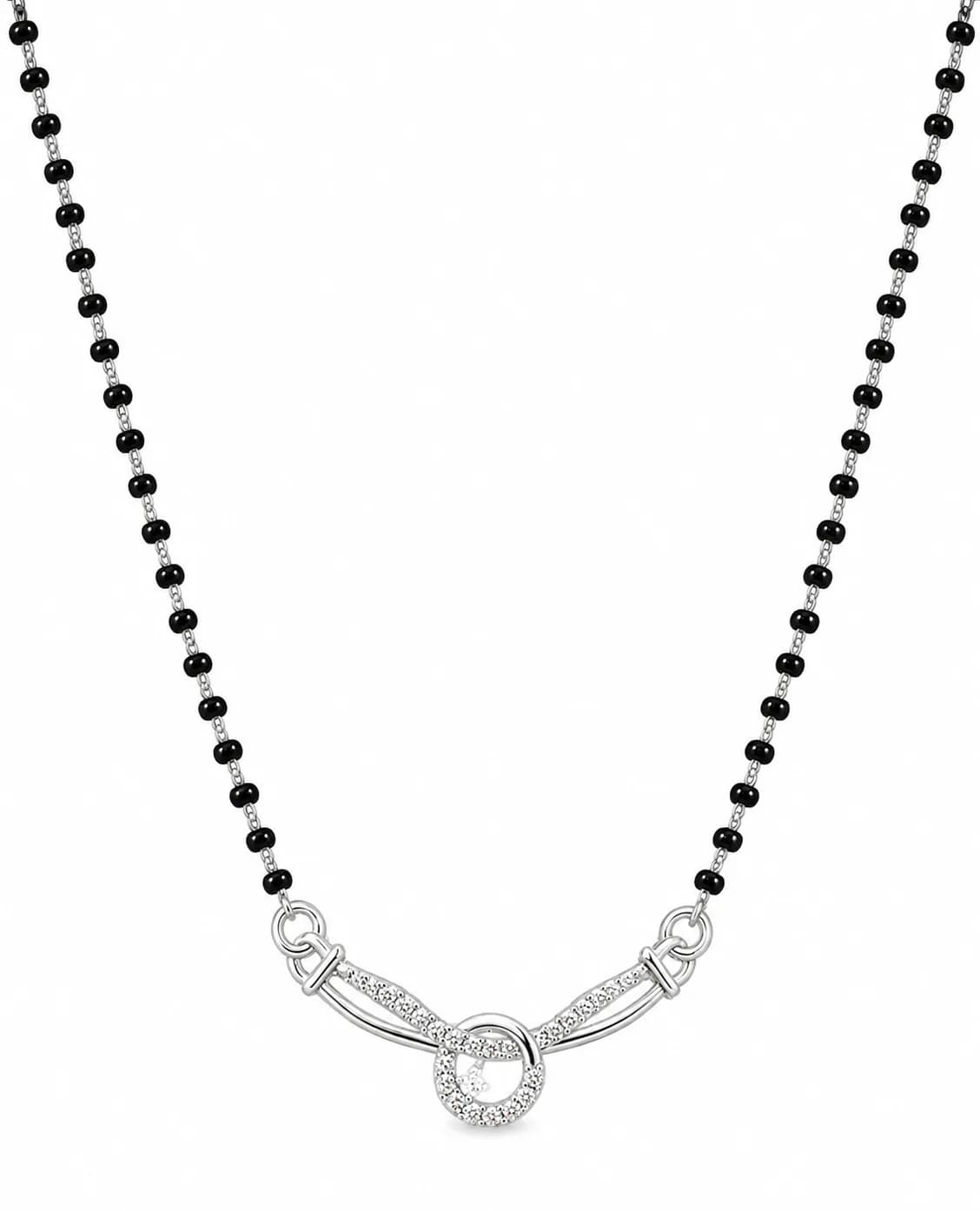 Radiant Circle Curve 925 Sterling Silver Mangalsutra