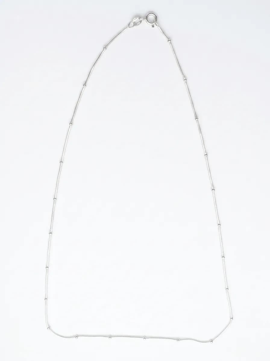Subtle Silver Ball Chain