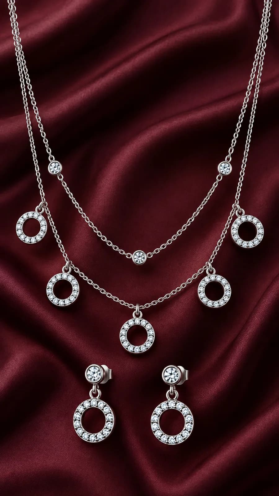 Silver Circle Sparkle Set