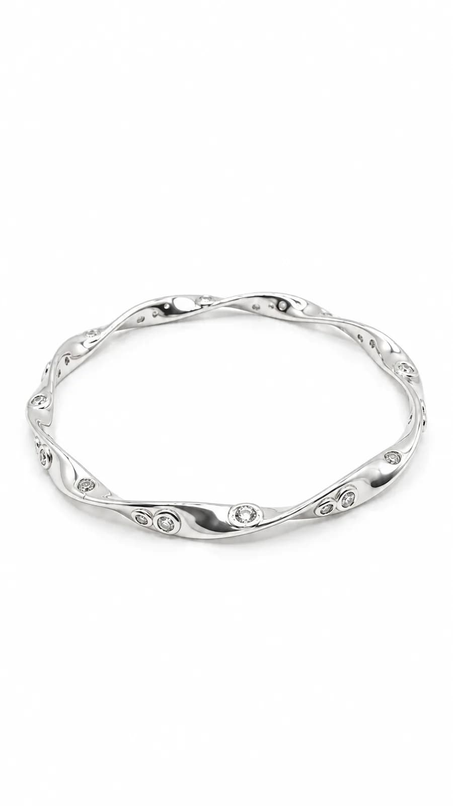 Elegant Twisted Elegance Sterling Silver Bangles