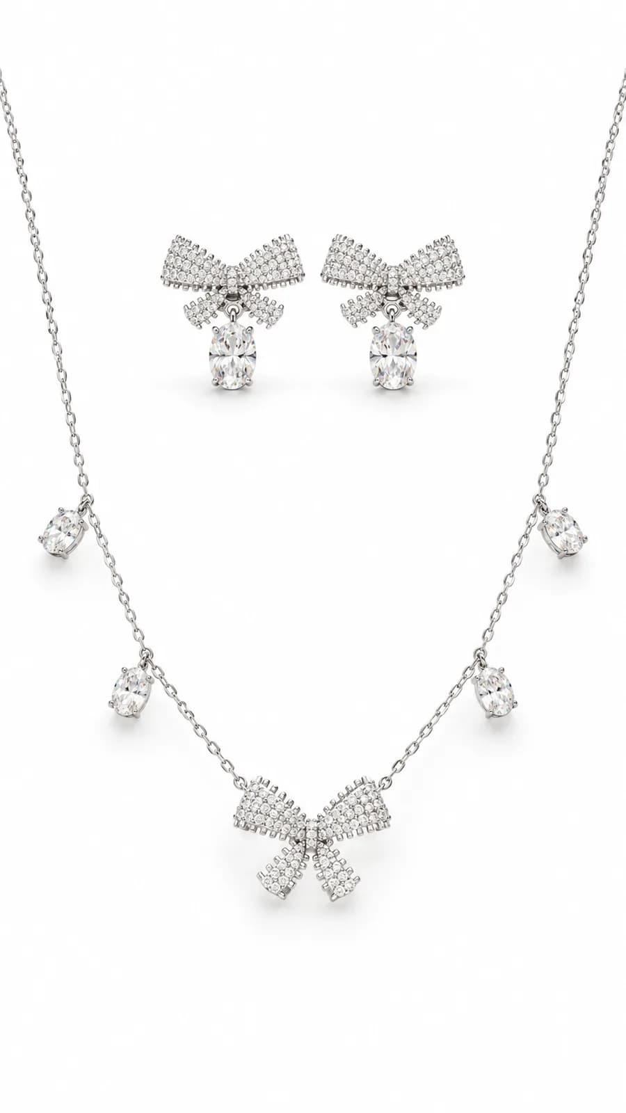 Celeste Bow Elegance Necklace & Earrings Set