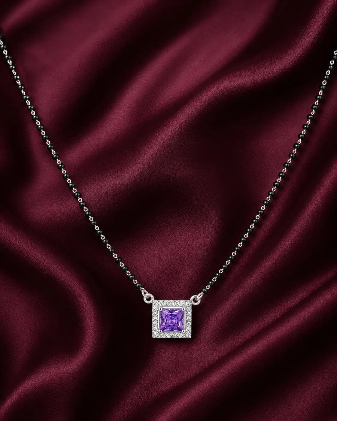 Royal Amethyst Square-Cut Mangalsutra