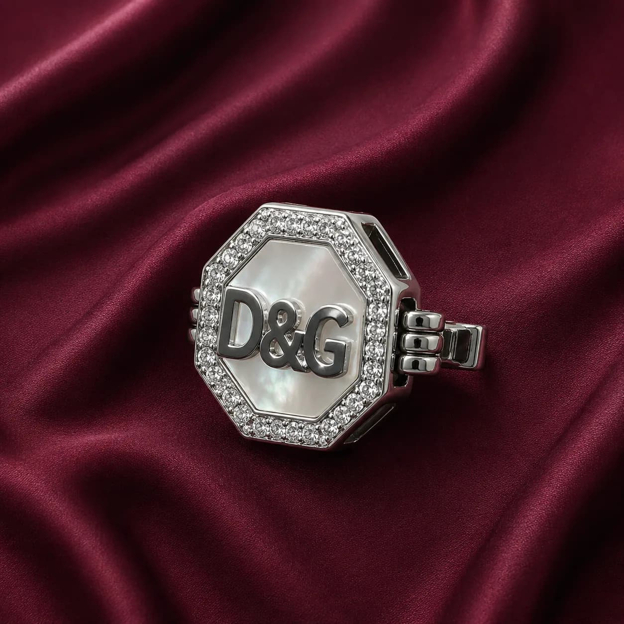 Silver Pearl Designer Button