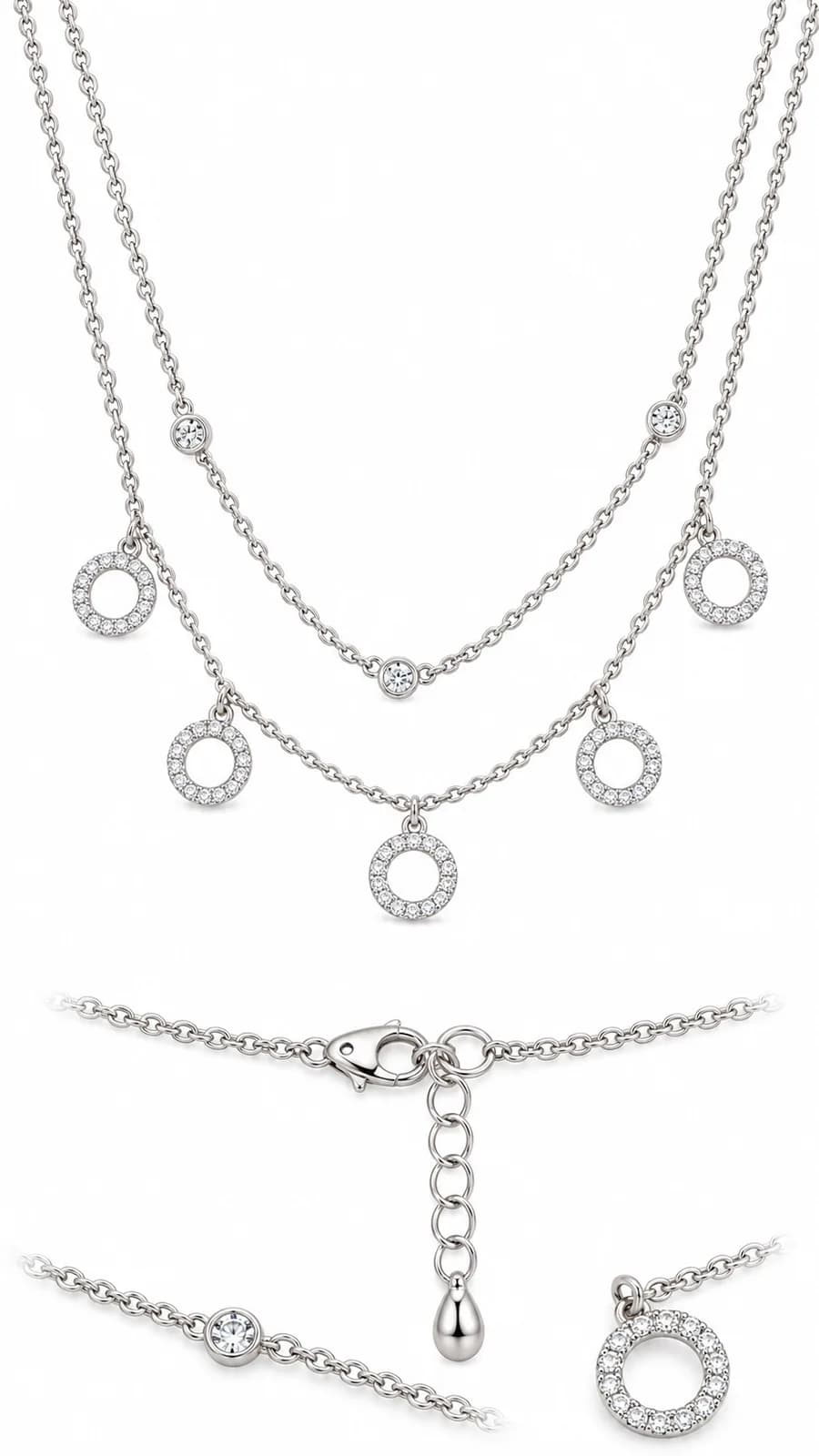 Silver Circle Sparkle Set