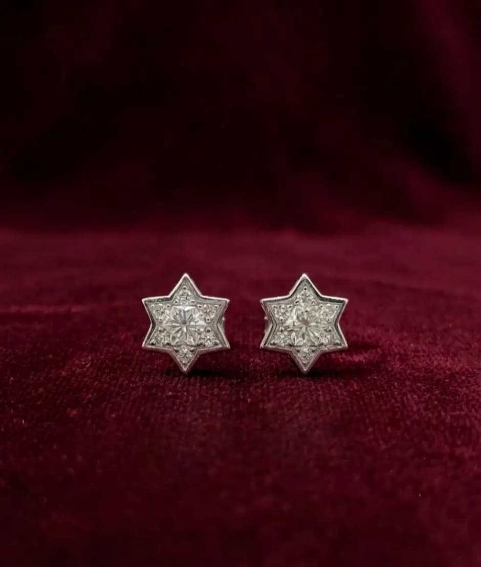 Celestial Star Diamond Stud Earrings