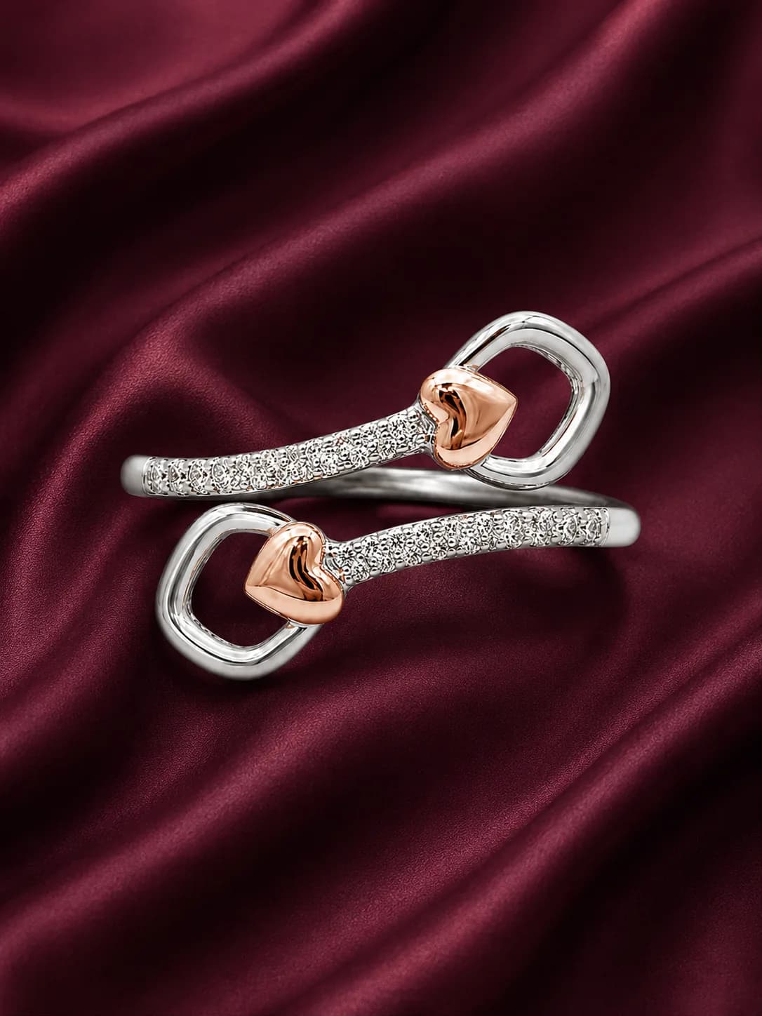 Rose Gold Buckle Open Ring