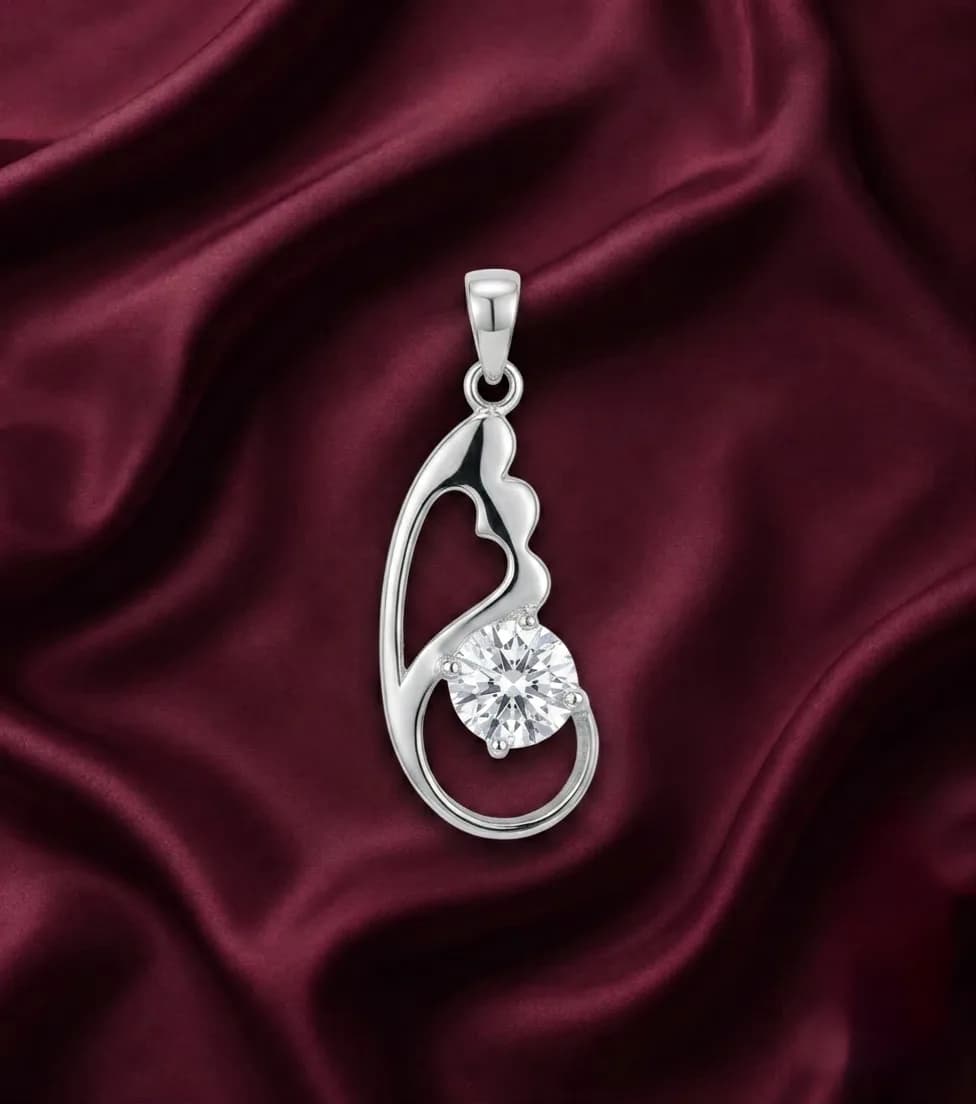 Celestial Sparkle Silver Pendant