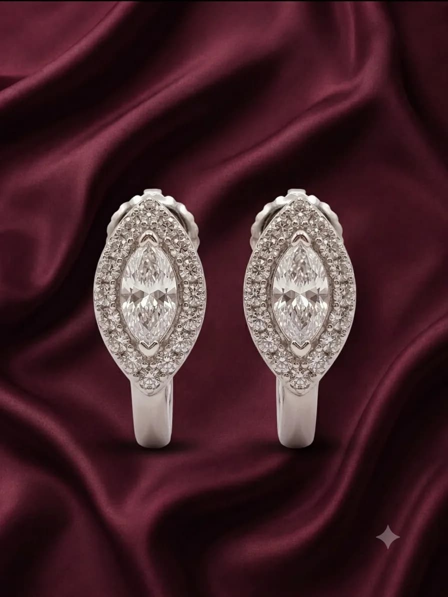 Celeste Solitaire Huggie Earrings
