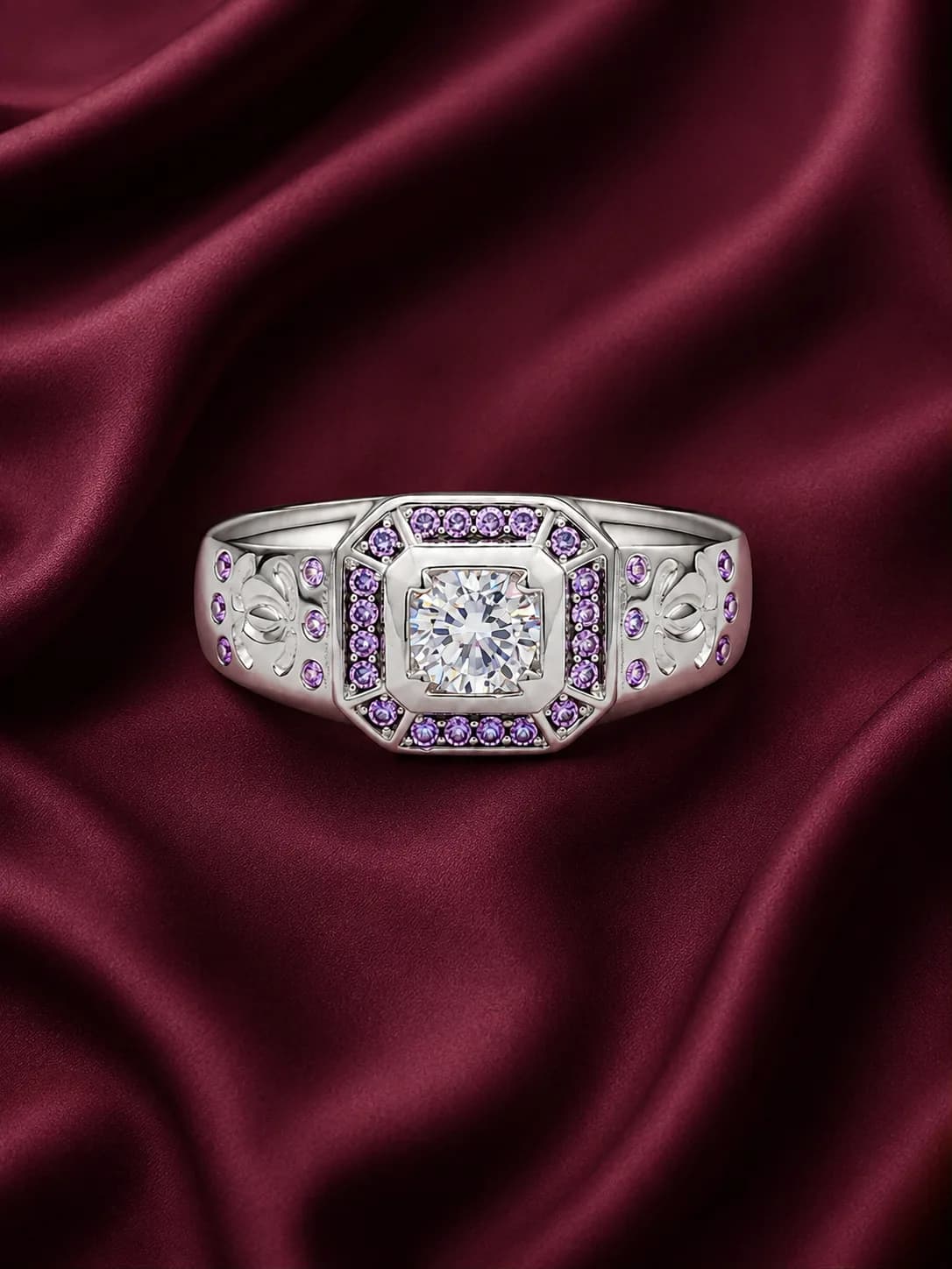 Royal Purple Stone Statement Ring