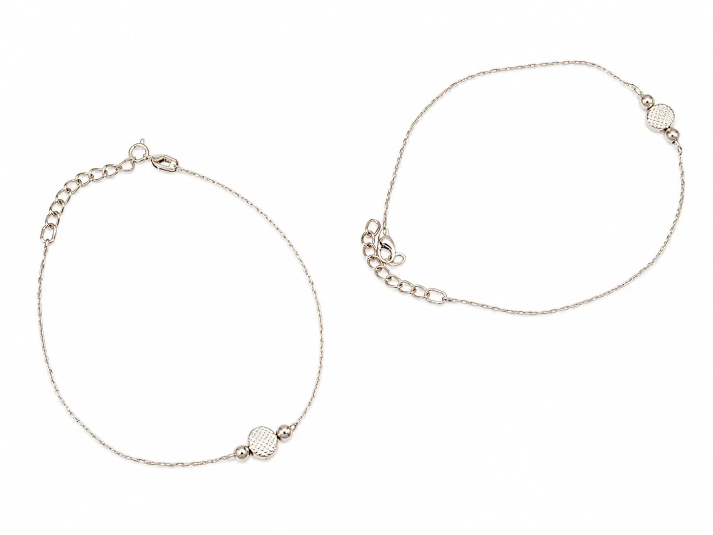 Patterned Coin Charm Chain anklet