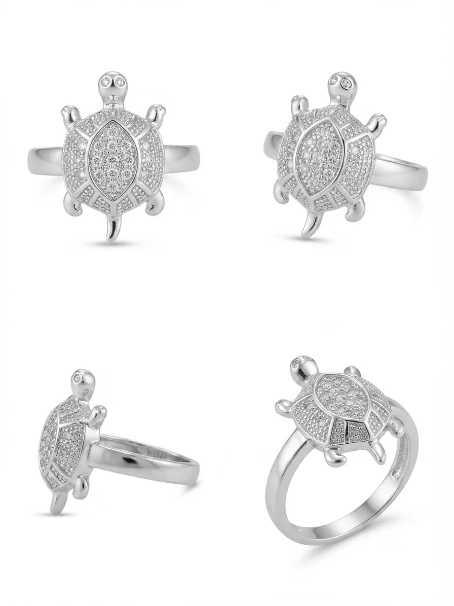 Silver Serenade Turtle Ring