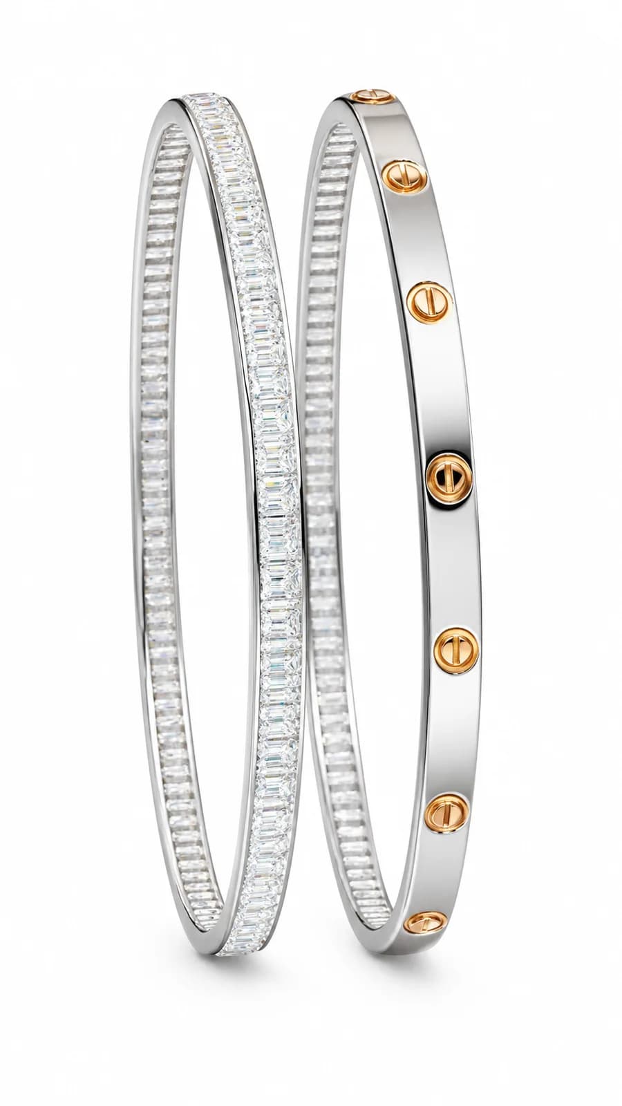 Silver Dual Tone Bangle
