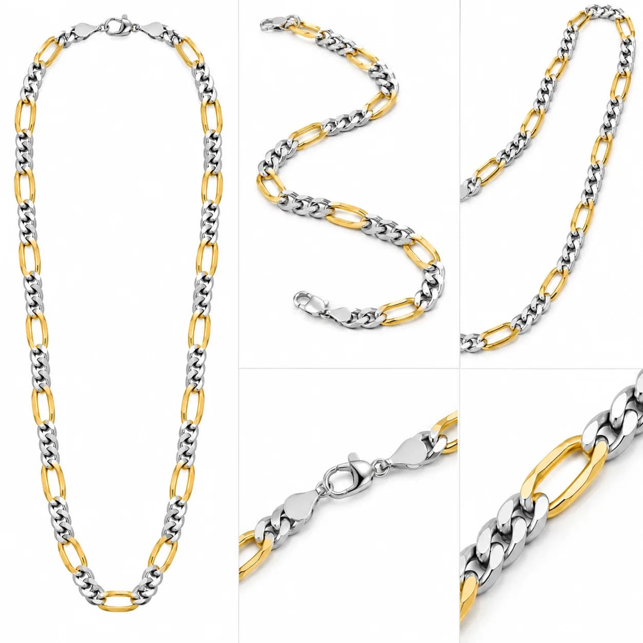 Silver Two Tone Chain