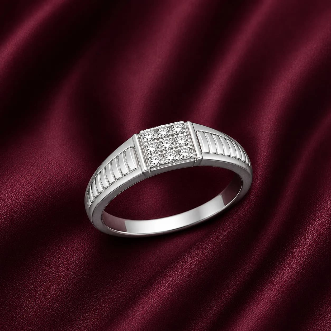 Ribbed Band Ring