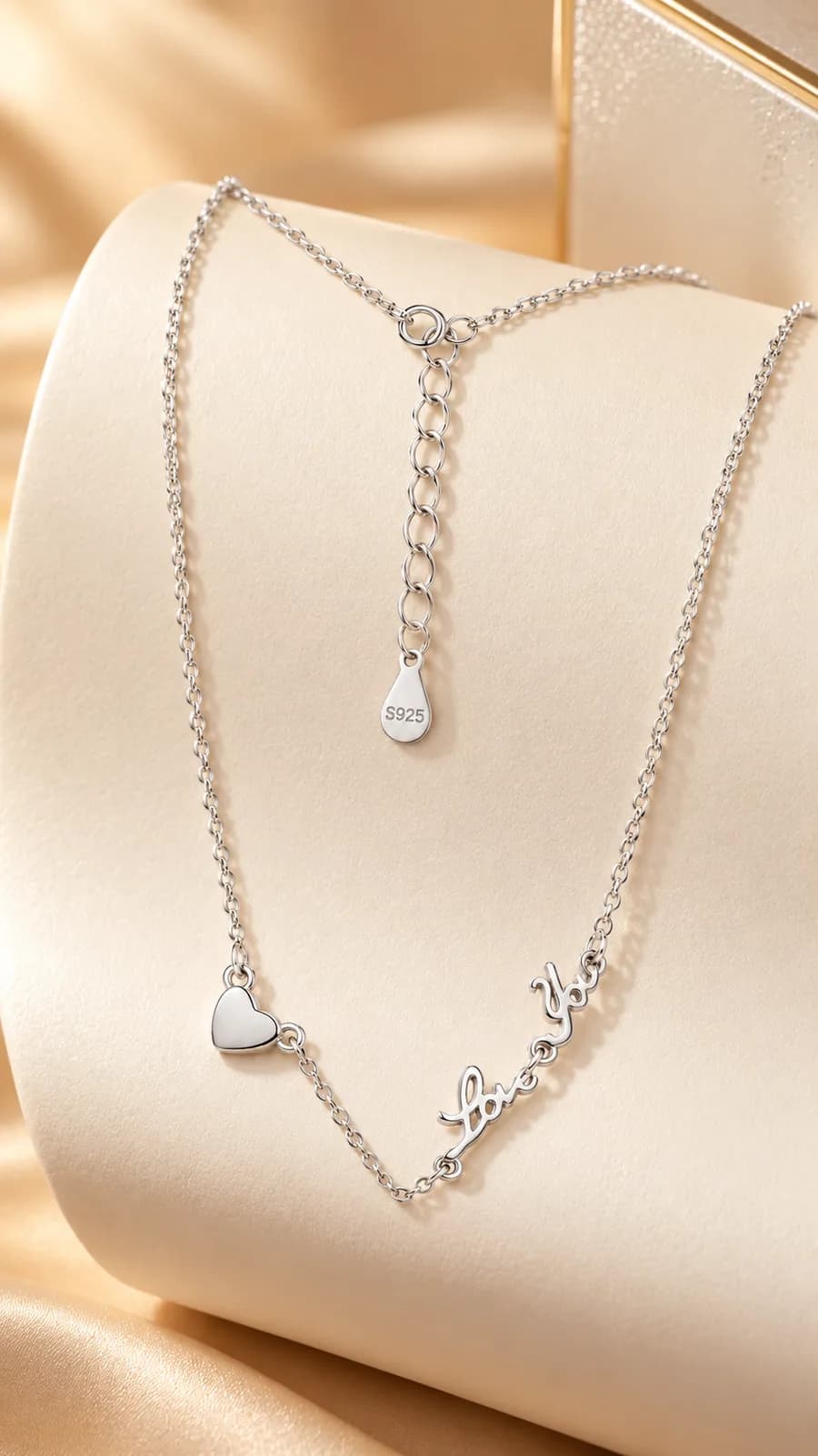 Silver Heart Love chain