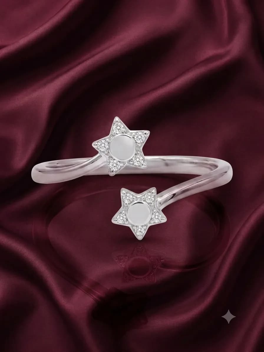 Stellique Twin Star Toe Ring