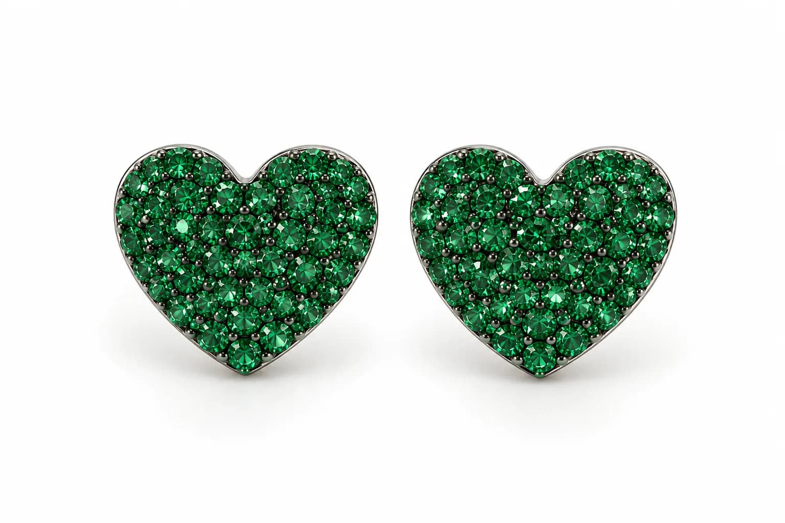 Silver Emerald Earring