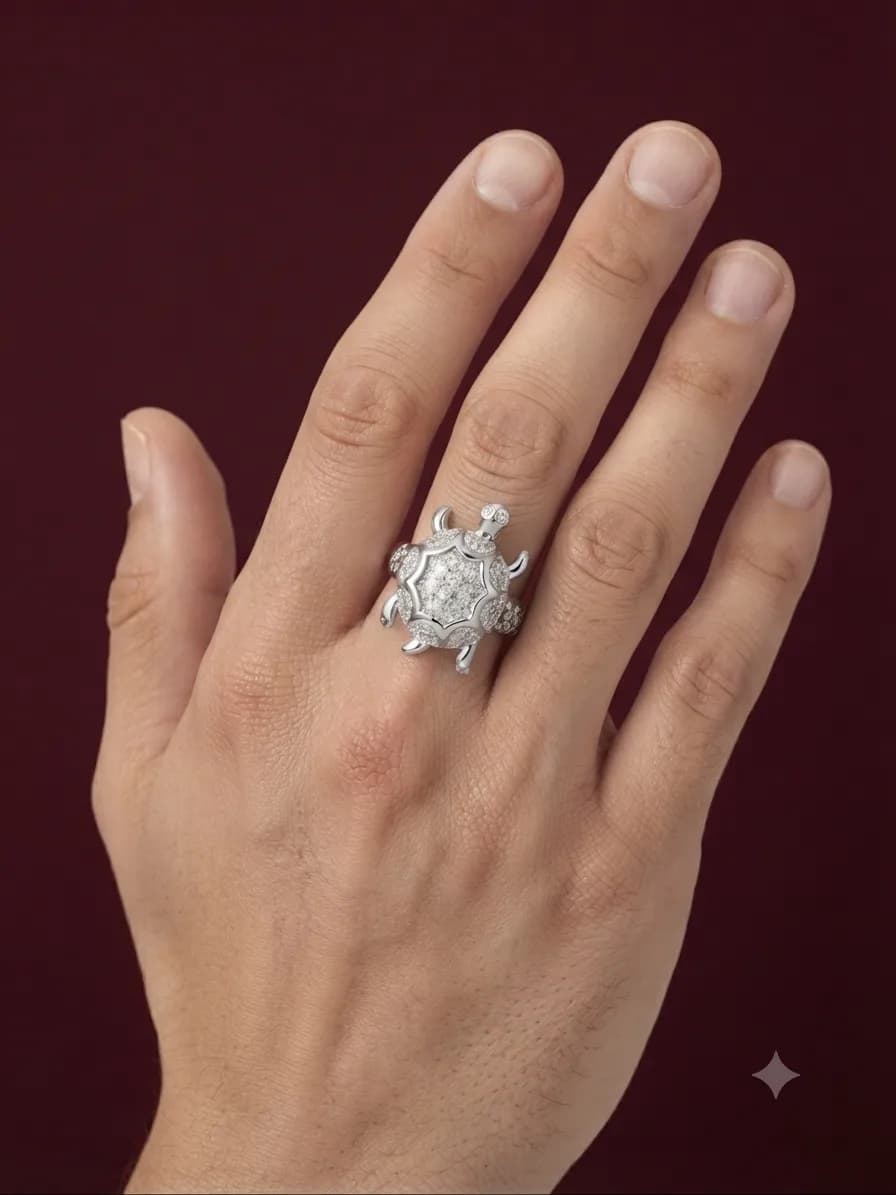 Silver Shell Turtle Ring