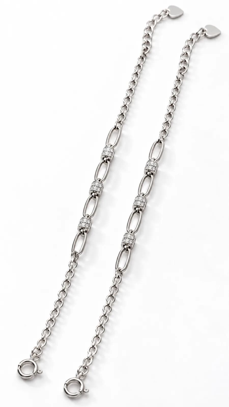Silver Oval Link Chain Anklet