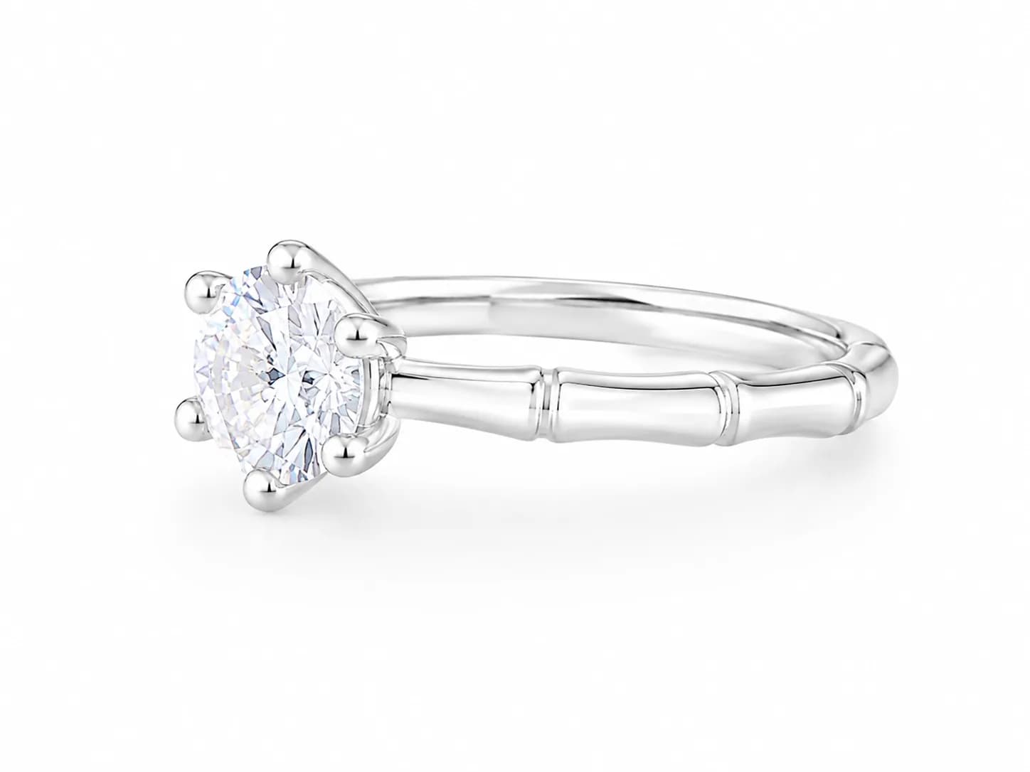 Elegant Round Stone Silver Ring