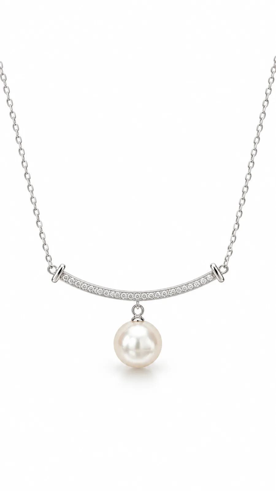 Silver Pearl Pendant chain