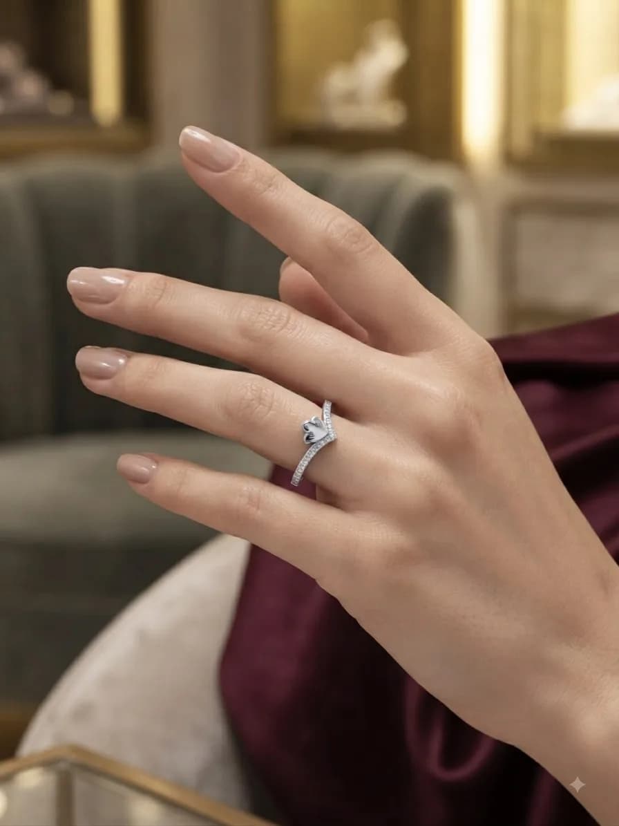 Silvery Regal Chevron