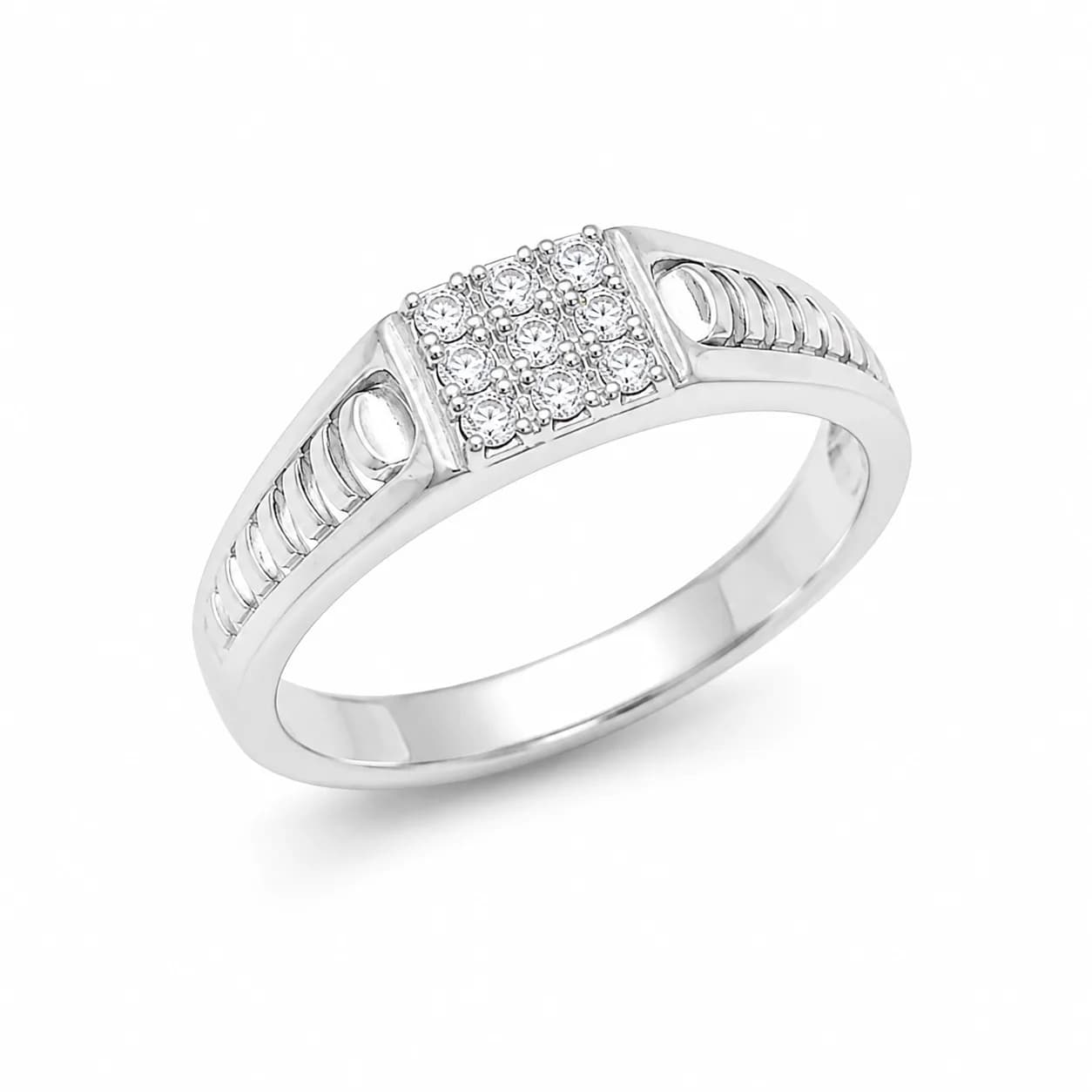 Ribbed Band Ring