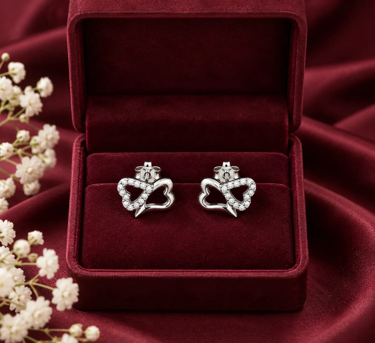 Silver Heart Earring