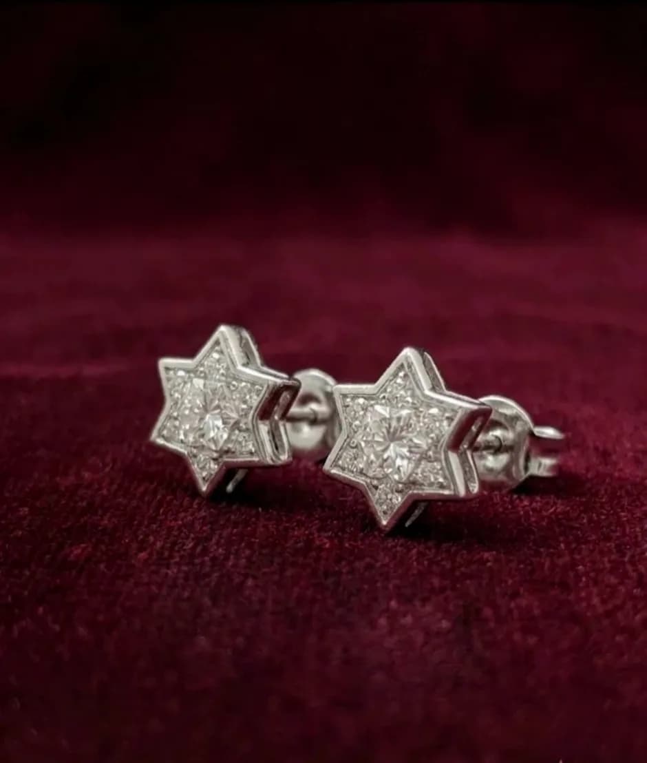 Celestial Star Diamond Stud Earrings