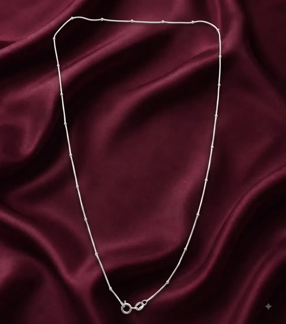 Subtle Silver Ball Chain