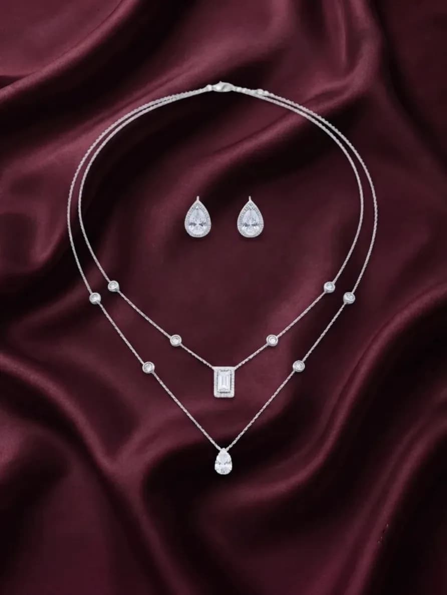 Elegant Double-Layer Teardrop Set