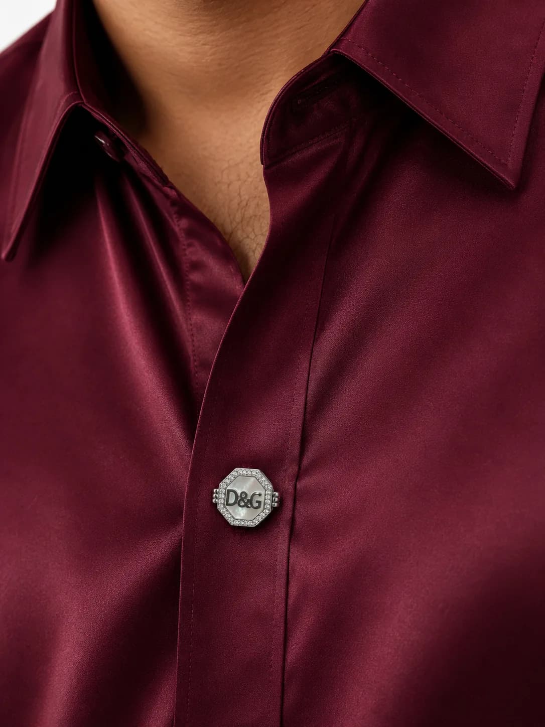 Silver Pearl Designer Button