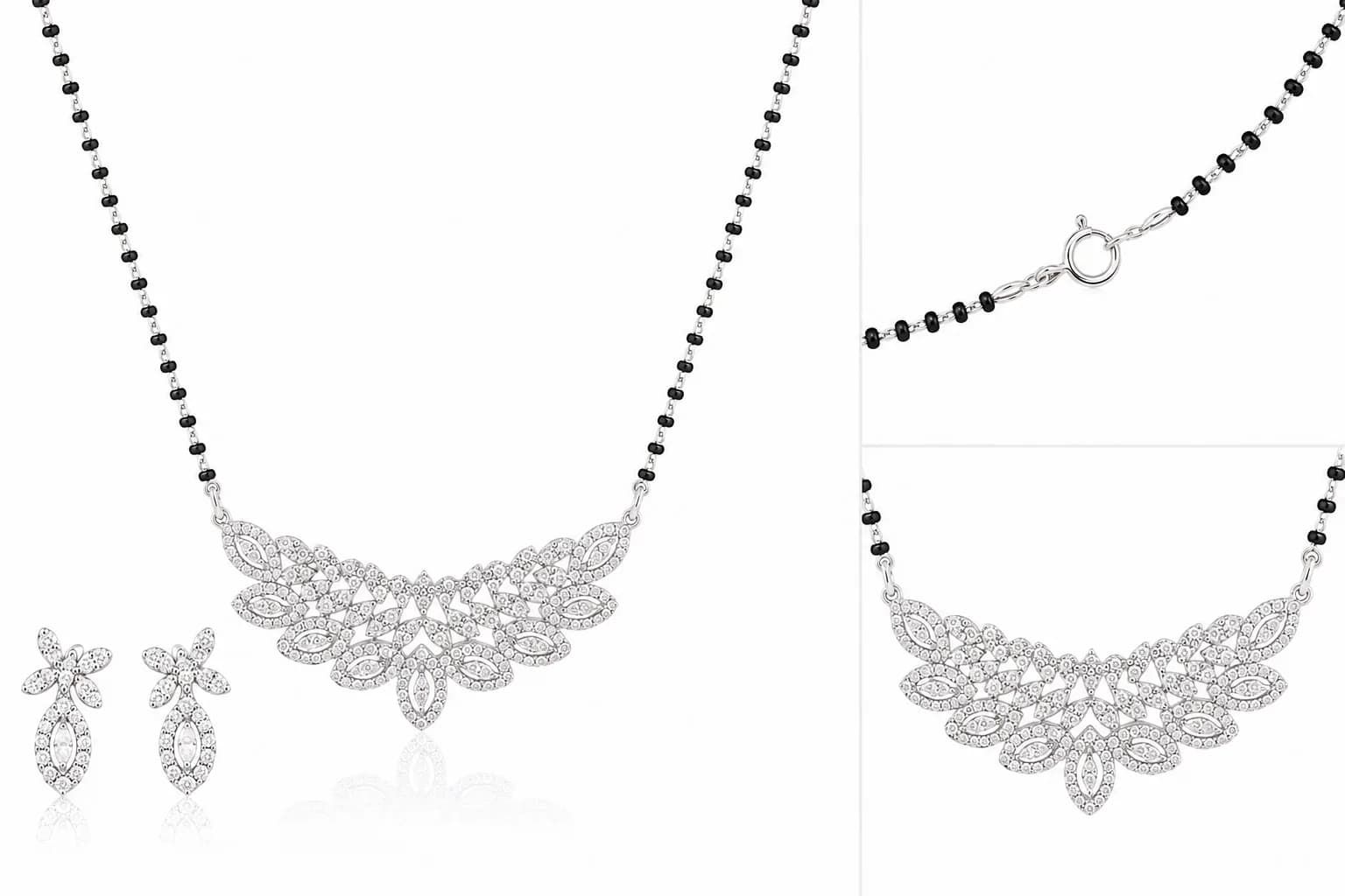 Royal Floral Cascade Diamond Mangalsutra