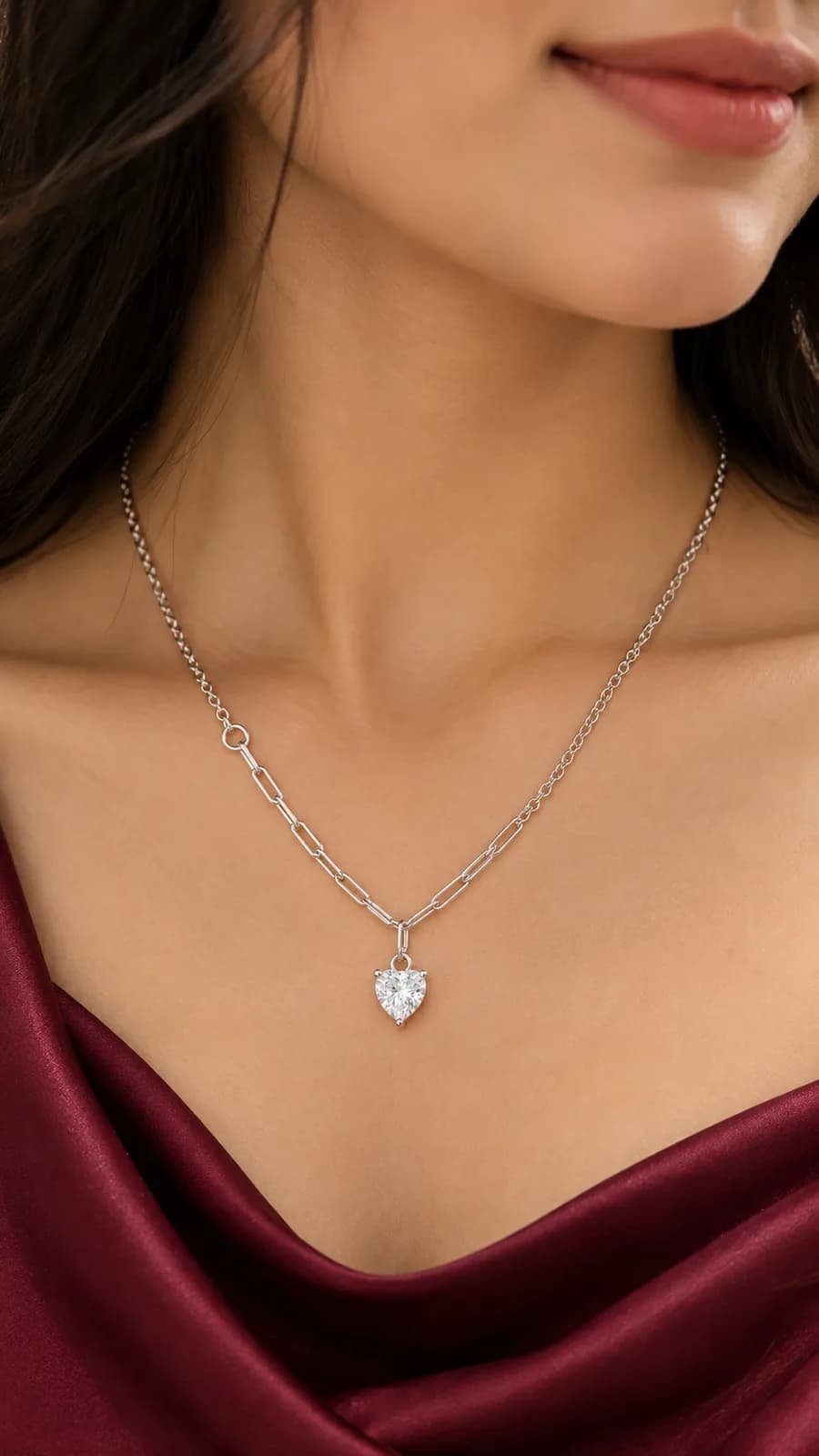 Silver Heart Link