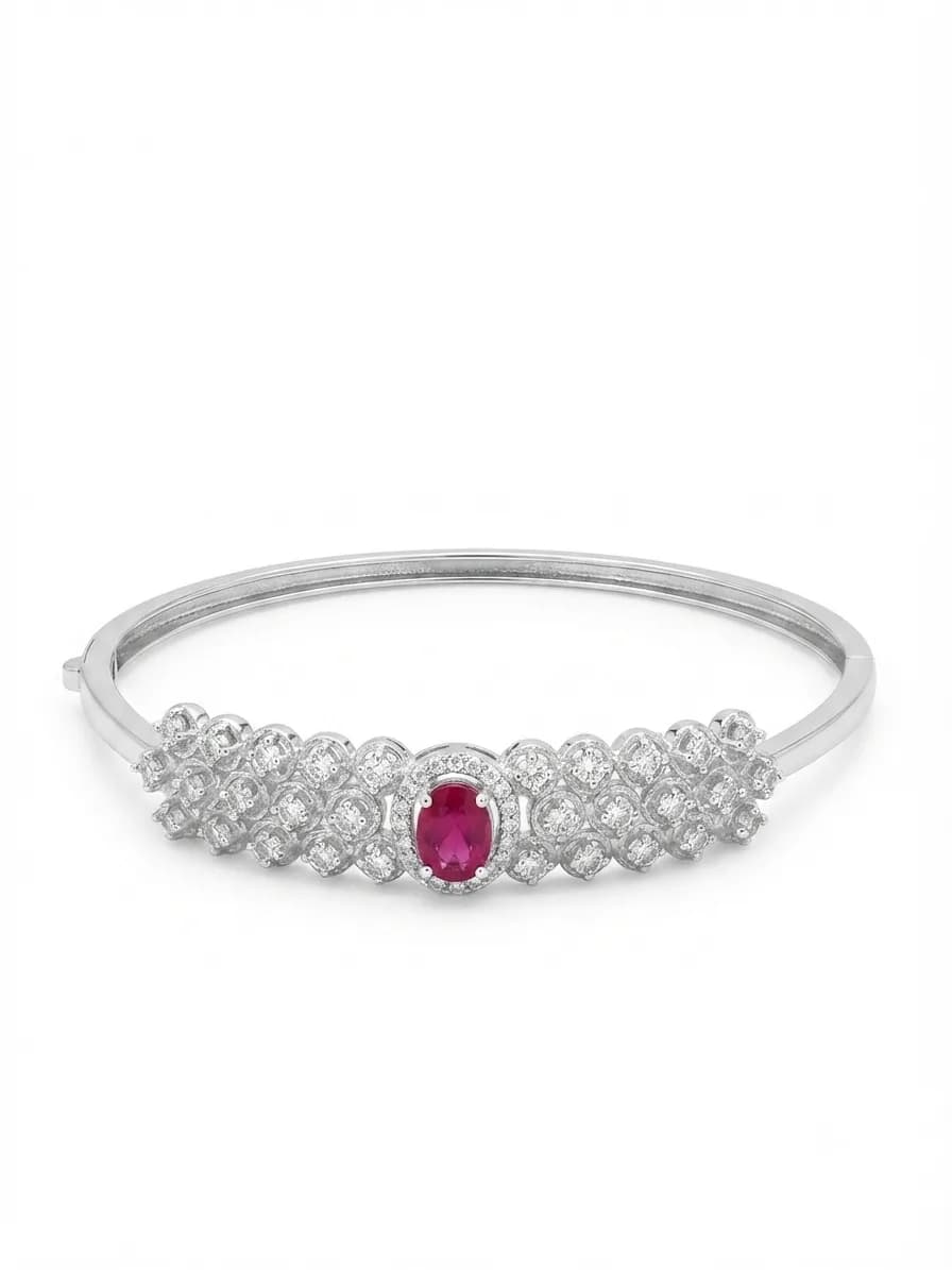 Celeste Ruby Blossom Bangle