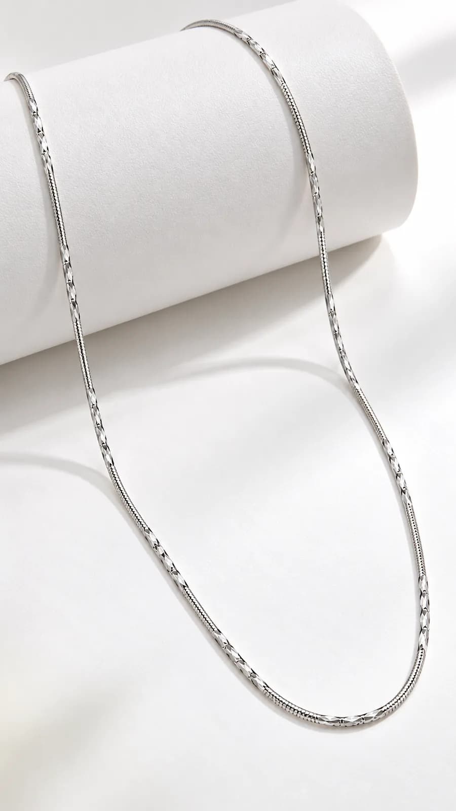 Silver Textured Luxe Chain